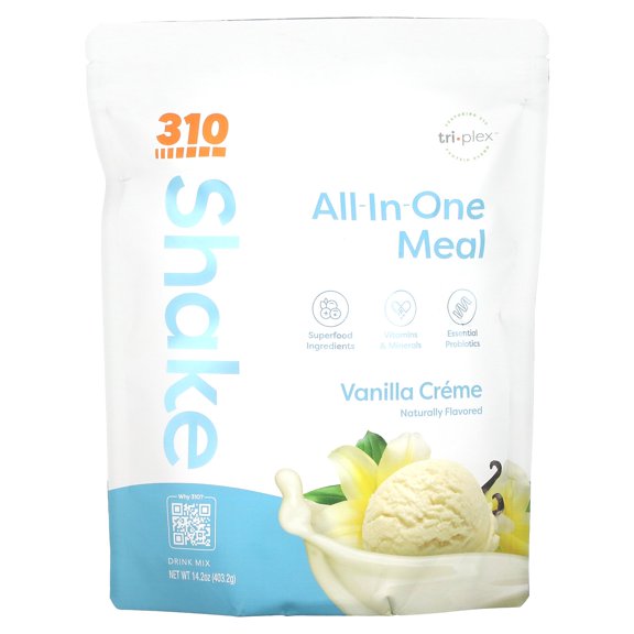 All-In-One Meal Shake, Vanilla Creme, 14.2 oz (403.2 g), 310 Nutrition