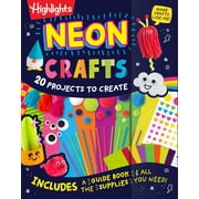 Neon Crafts 20 Projects to Create for Kids Ages 4-8 with Included Craft Supplies, Reusable Magnetic Storage Drawer and Zero Prep for Parents Hardcover