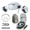 thumbnail image 1 of All-In-One PSVR2 Headset, PlayStation VR2 Sense controller (L) / (R) with attached straps, Portable Hard Shell Travel Case Black, Stereo headphones, 1 of 11