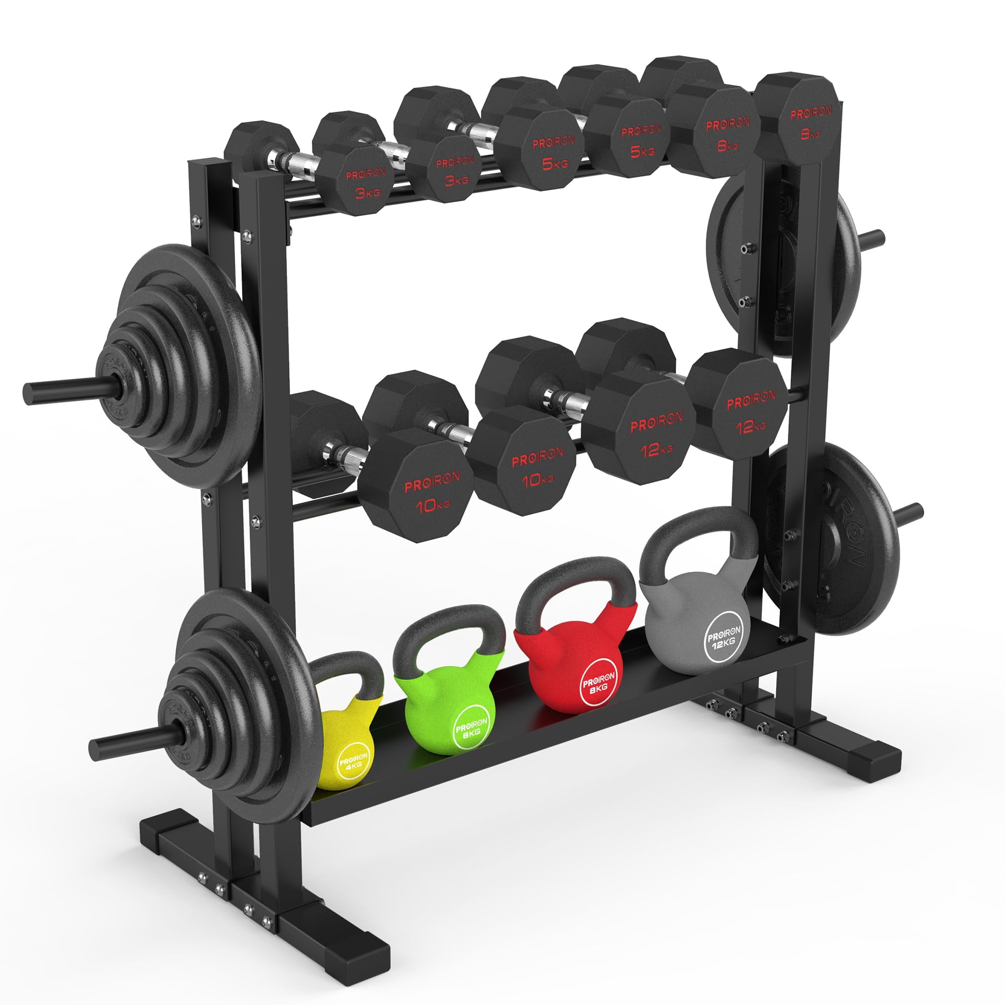 All In One Rack Dumbbell Rack, 1200LB Capacity Weight for Home Gym ...