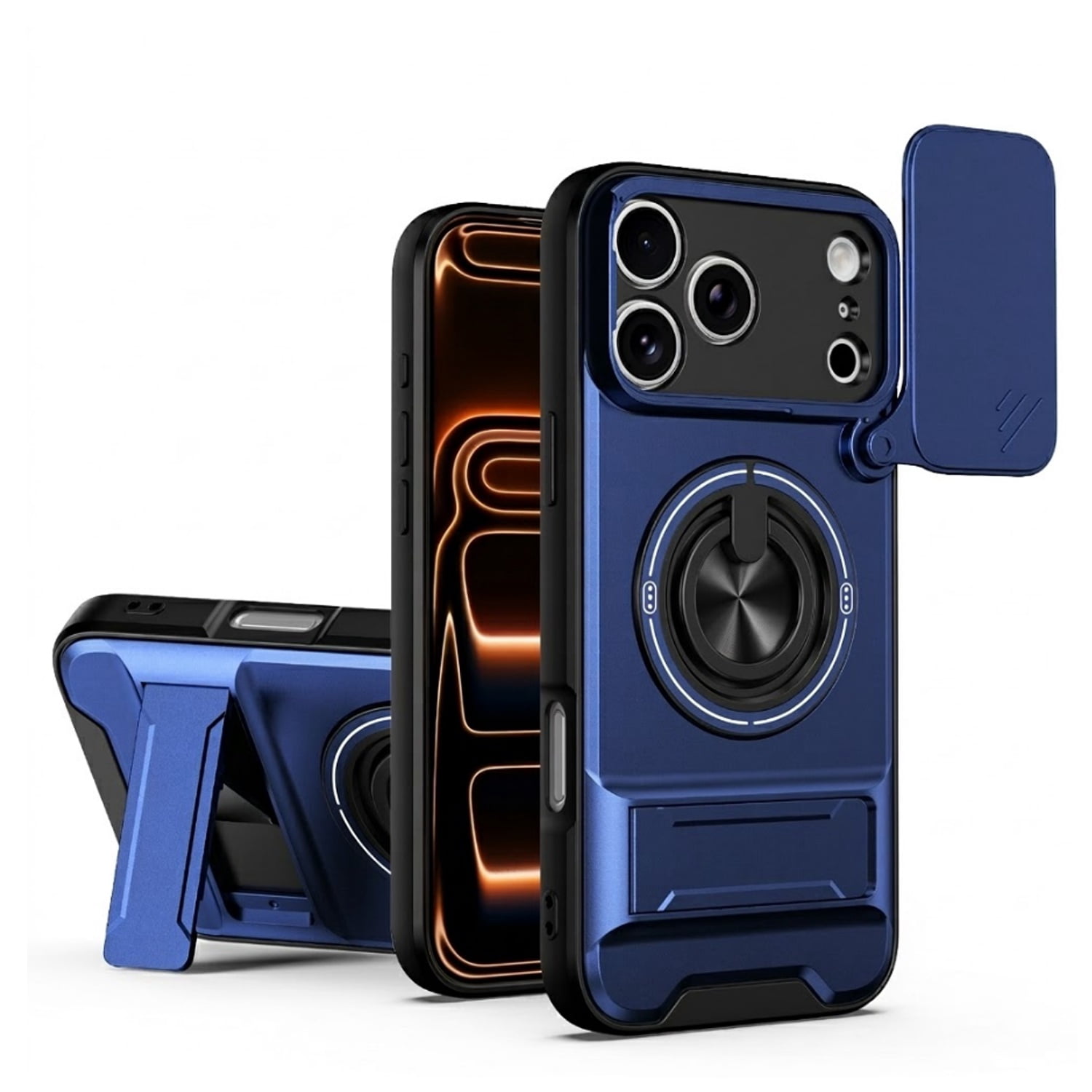 All-In-One Rugged Case for iPhone 17 Pro - Dark Blue