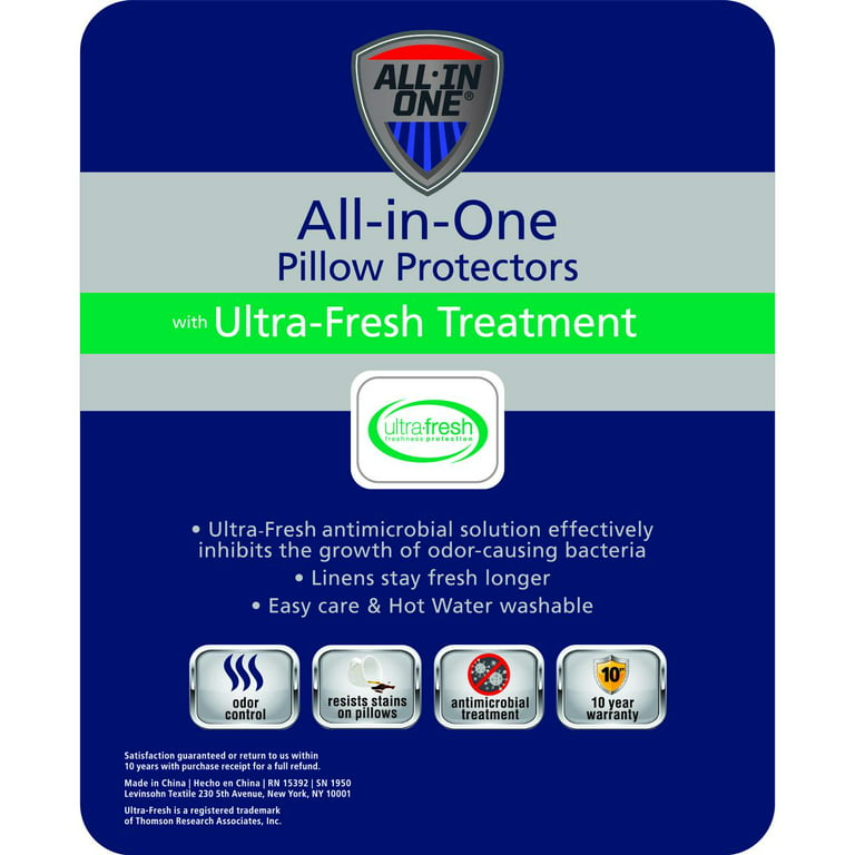 Lotus Home Standard Permaclean Antibacterial Pillow Protector 4-Pack -  9694512