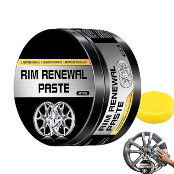 All-In-One Wheel Care & Restoration Paste, Multi-Purpose Wheel Restoration Polish Buffs, Removes Scratches, for Car, Trucks & Motorcycles