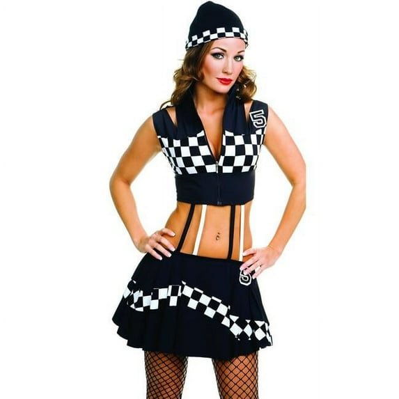 All In One Zipper Front Race Car Dress, Small & Medium