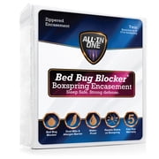 All-in-One Bed Bug Blocker Box Spring Encasement Mattress Protector, Twin