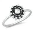 thumbnail image 1 of All In Stock Beaded Bali Style Oxidized Sterling Silver Ring Size 4, 1 of 3