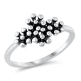 thumbnail image 1 of All In Stock Beaded Flowers Design Sterling Silver Ring Size 6, 1 of 3