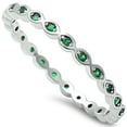 thumbnail image 1 of All In Stock CZ Marquise Eternity Band Ring Sterling Silver Size 10, 1 of 3