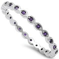 thumbnail image 1 of All In Stock CZ Marquise Eternity Band Ring Sterling Silver Size 12, 1 of 3