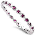 thumbnail image 1 of All In Stock CZ Marquise Eternity Band Ring Sterling Silver Size 8, 1 of 3