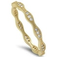 thumbnail image 1 of All In Stock Clear CZ Wavy Design Eternity Ring Sterling Silver Size 5, 1 of 3