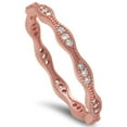 thumbnail image 1 of All In Stock Clear CZ Wavy Design Eternity Ring Sterling Silver Size 8, 1 of 3
