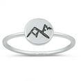 thumbnail image 1 of All In Stock Round Mountain Design Sterling Silver Ring Size 4, 1 of 3