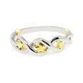 thumbnail image 1 of All In Stock Sterling Silver Twisted Vines Gold-Tone Stars Ring Size 7, 1 of 5