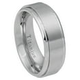 thumbnail image 1 of All In Stock Titanium Flat Brushed Center Polished Shiny Edge Ring Size 8, 1 of 3
