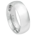 thumbnail image 1 of All In Stock White Titanium 8MM Plain Classic Domed Band Ring Size 11.5, 1 of 3