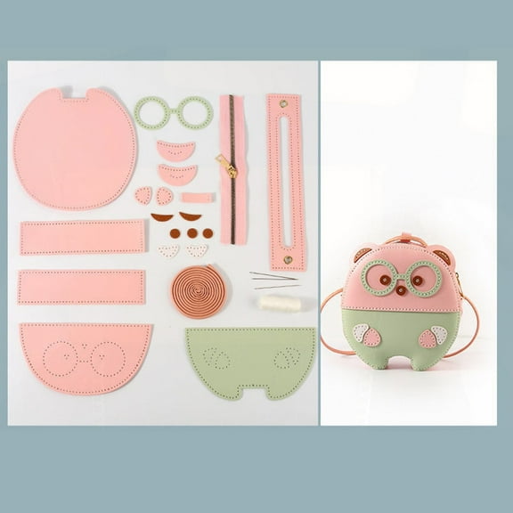 All Inclusive DIY Leather Bag Kit Synthetic Leather Adorable Bear Shape