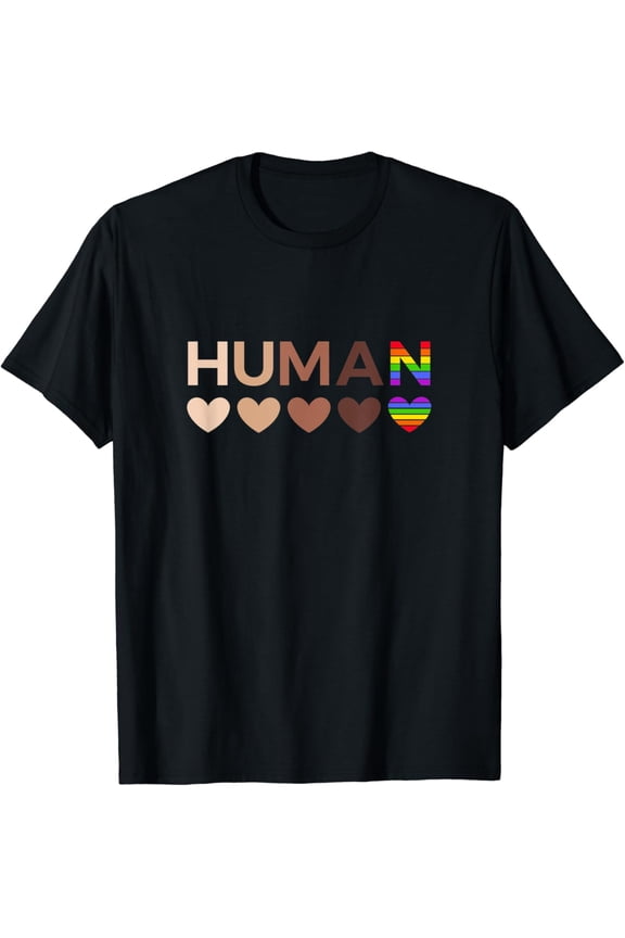 All-Inclusive Hearts for BLM Racial Justice & Human Equality T-Shirt Black 3X-Large