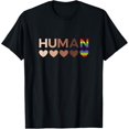 thumbnail image 1 of All-Inclusive Hearts for BLM Racial Justice & Human Equality T-ShirtMen and women, Black T-shirt, size: Extra large, 1 of 4