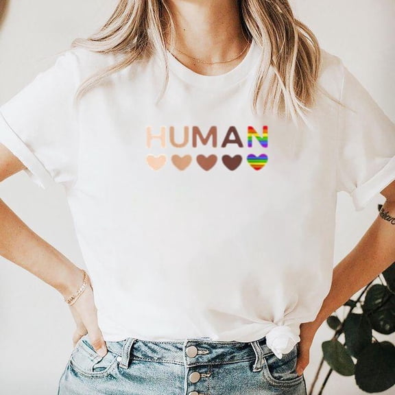 All-Inclusive Hearts for BLM Racial Justice and Human Equality T-Shirt Unisex, for men & women, up to size 5XL