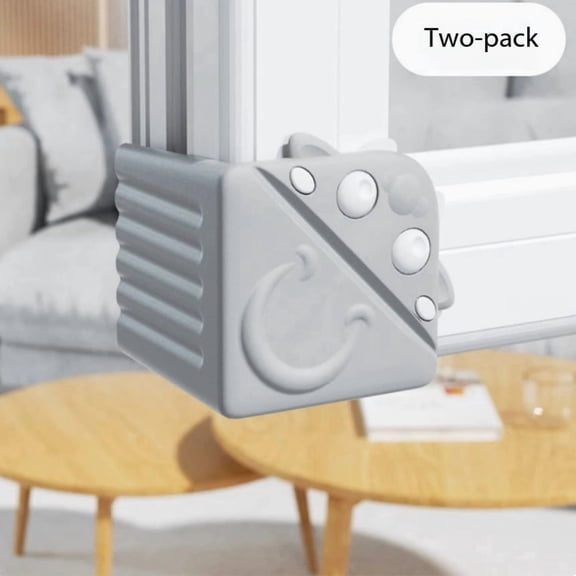 All-Inclusive Window Corner Protector - Pack of Two - Aluminum Alloy & Soft Silicone Right-Angle Anti-Collision Safety Guards for Inward Opening Windows
