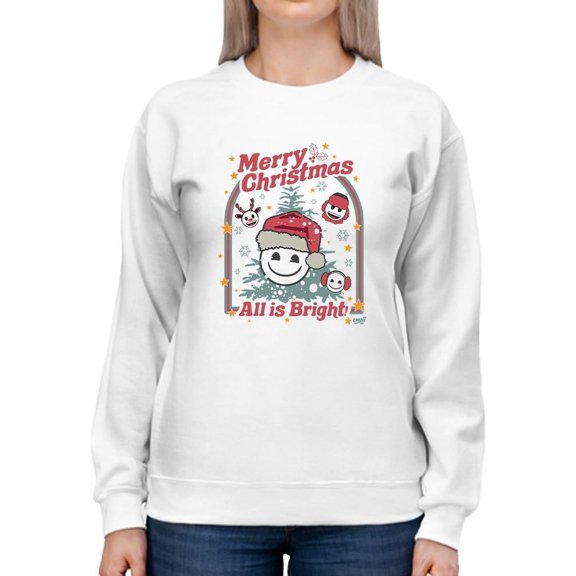 All Is Bright Christmas Winter Snowflake Design Women's Sweatshirt