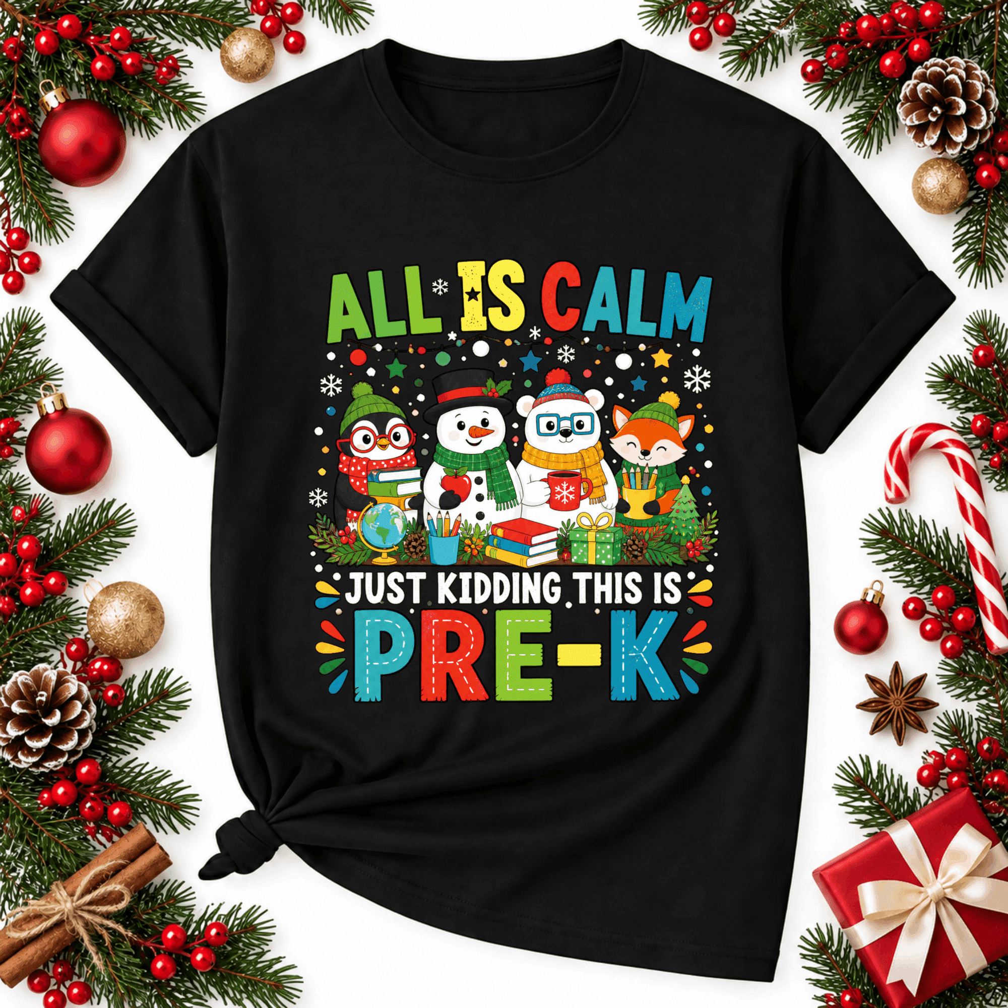 All Is Calm Just Kidding This Is Pre-K Animal Friends Christmas Teacher ...
