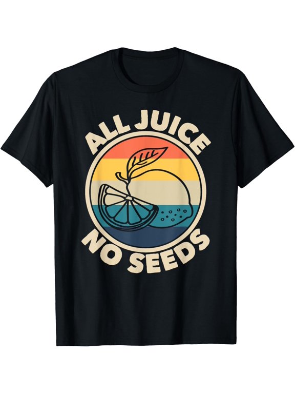 All Juice No Seeds Lemon Retro Funny Men's Vasectomy Gift T-Shirt