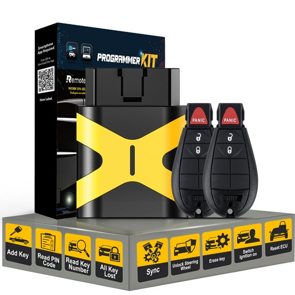 All Key Lost Car Key DIY Programmer Tool/Easy to Use/No Tool Required and Keyless Entry Remote with FCC: IYZ-C01C or M3N5WY783X