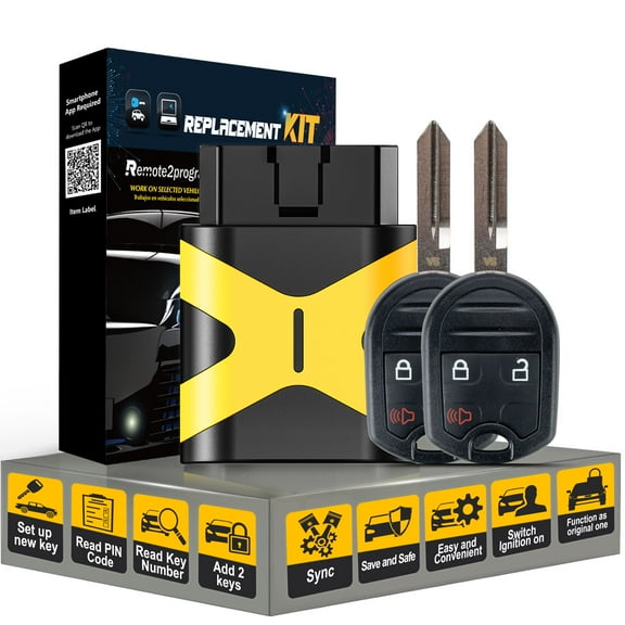 All Key Lost Self Programmable Uncut Car Key Fob 315MHZ Replacement for 2011-2014 Ford F-150/F-25/2011-2015 Ford Explorer with FCC: CWTWB1U793