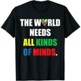 thumbnail image 1 of All Kinds Of Minds Autism Awareness Month Autistic Support T-Shirt, 1 of 4