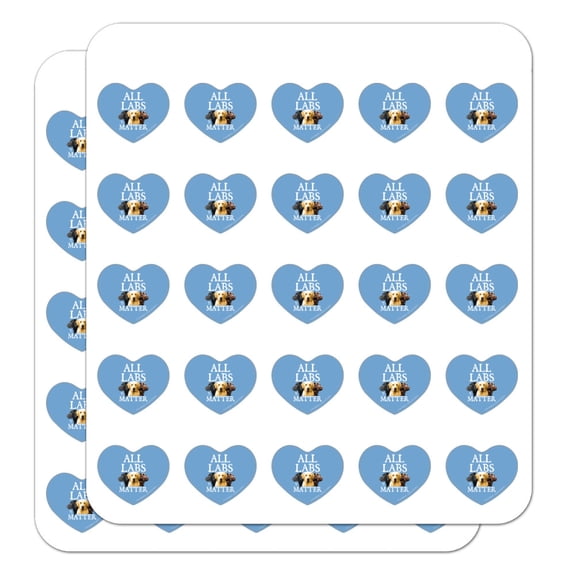 All Labs Matter Labrador Dogs Heart Shaped Planner Calendar Scrapbook Craft Stickers