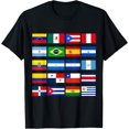 All Latin American Flags Latino Hispanic Heritage Month TShirt