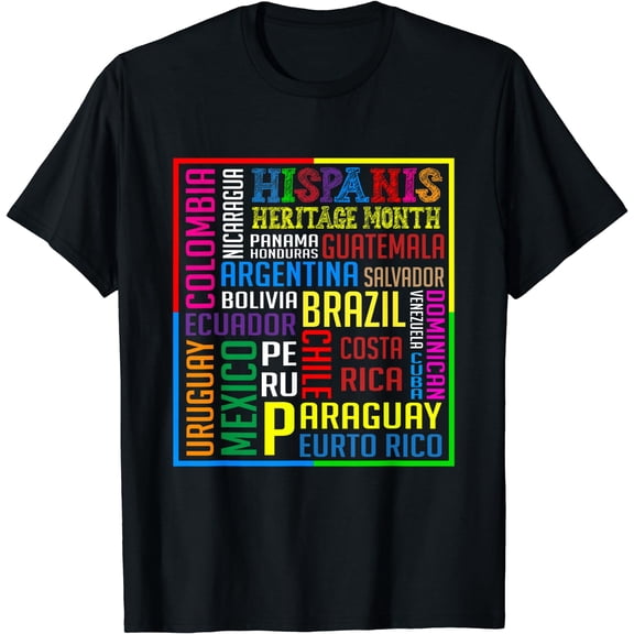 All Latin American Latino Hispanic Heritage Month T-Shirt