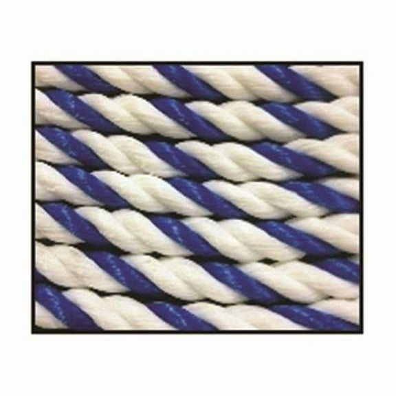All Line PR753 3/4"x300' Spool Polypropylene Pool Rope - Blue/White Color