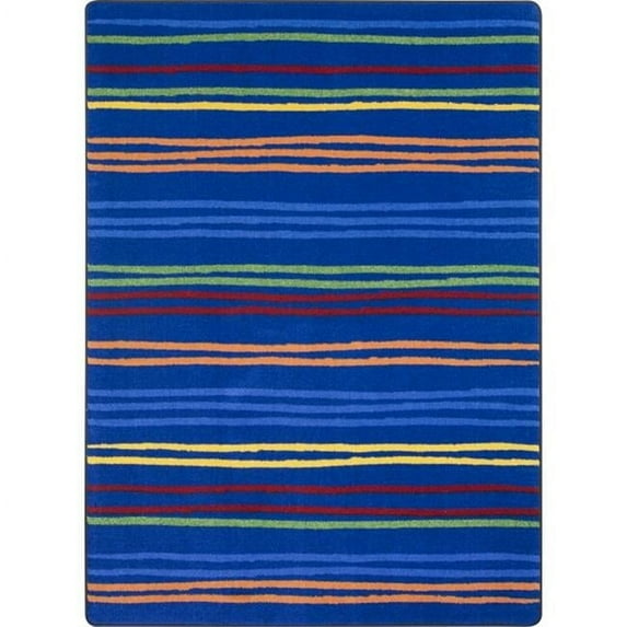 All Lined Up Rectangle Area Rug Rainbow - 7 ft. 8 in. x 10 ft. 9 in.