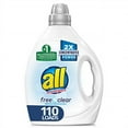 thumbnail image 1 of All Liquid Laundry Detergent, Free Clear for Sensitive Skin, 2X Concentrated, 110 Loads, 1 of 7