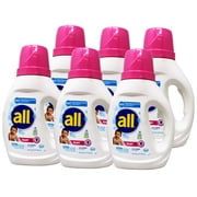 All Liquid Laundry Detergent, Gentle for Baby, 24 Loads, 30 FL OZ - 6 Pack