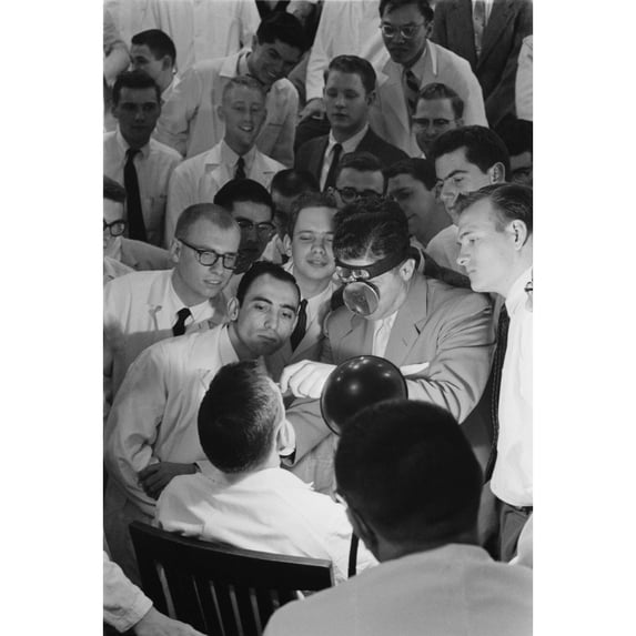 All Male Class Of Medical Students Receiving Clinical Instruction At George Washington University Medical School History