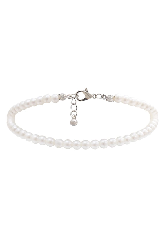 All-Match Anklet Artificial Handmade Ankle Chain Elegant Anklet Ankle Decoration White