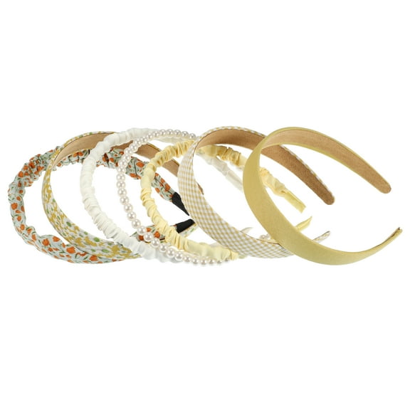 All-Match Headband for Women Combination Upgrade Seven-Piece Yellow 7Pcs