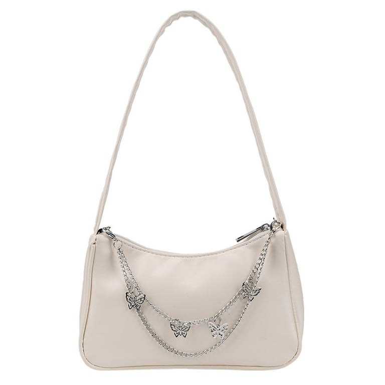 All Match Pure Color Butterfly Chain Handbag Luxury Brand Designer Women s Bag 2022 Trend Ladies Small Hobos Purse Shoulder Bags Walmart