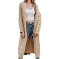 thumbnail image 1 of All Match Spring Fall Loose Long Knit Cardigan With Pocket, 1 of 5