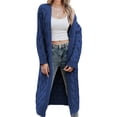 thumbnail image 1 of All Match Spring Fall Loose Long Knit Cardigan With Pocket, 1 of 5
