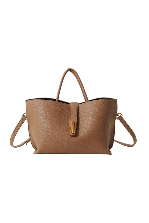 All-Matching Crossbody Bag for Women Simple Shoulder Bag Korean Styles Handbag Solid Color Bucket Bag Everyday Bag