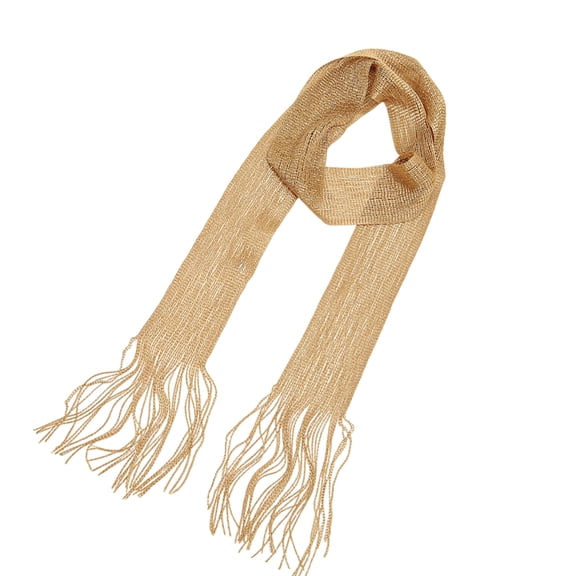 All Matching Scarf for Women with Tassels Hand Tied Neck Scarf French Styles Long Scarf Neckwear for Formal Occasion