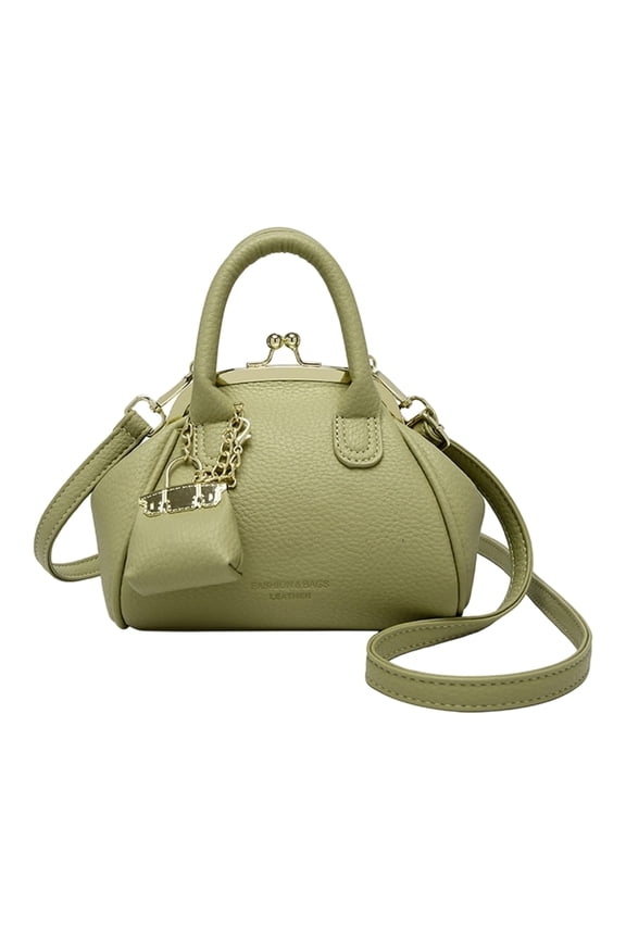 All-Matching Shoulder Bag for Woman Satchel Bag Kiss Lock Crossbody Bag Trendy Handbag Retro Messenger Bag