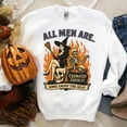 thumbnail image 1 of All Men Are Cremated Equal Sweatshirt – Witchy Skeleton Humor – Halloween Delight – Perfect for Feminist Spirits, 1 of 5