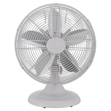 All-Metal 12" Table Fan, Matte White