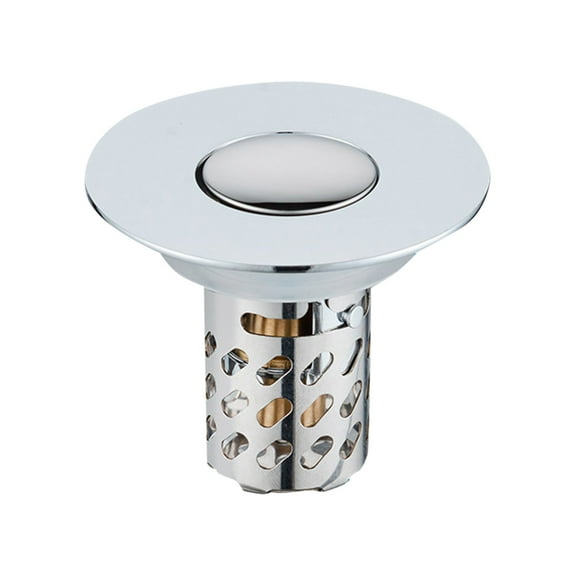All Metal Bathroom Stopper 304 Stainless Steel Removable Filter Anti Clogging Universal 1.1 2.36 Inch Brass Core Hair Catcher for Sink Drain